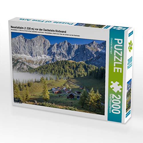 CALVENDO Puzzle Neustattalm (1.530 m) vor der Dachstein-Südwand 2000 Teile Puzzle quer | 2000 Teile Lege-Größe 90 x 67 cm Foto-Puzzle für glückliche Stunden von CALVENDO