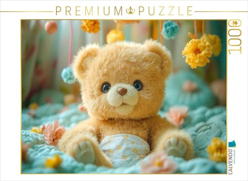 CALVENDO Puzzle Niedlicher Baby Teddybär auf dem Wickeltisch | 1000 Teile Lege-Größe 64 x 48 cm Foto-Puzzle für glückliche Stunden von CALVENDO