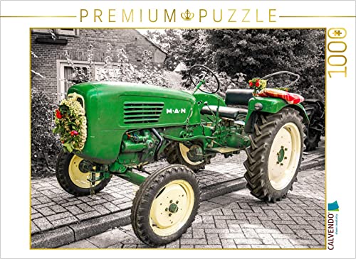 CALVENDO Puzzle Oldtimer Trecker Man 1000 Teile Puzzle quer | 1000 Teile Lege-Größe 64 x 48 cm Foto-Puzzle für glückliche Stunden von CALVENDO