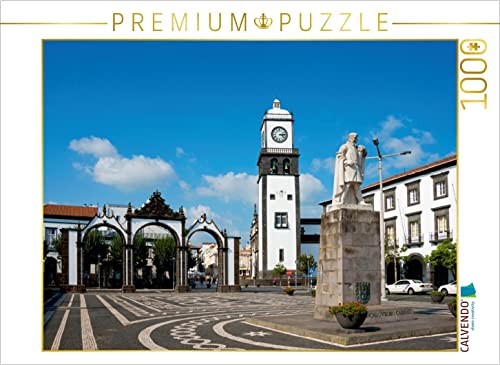 CALVENDO Puzzle Ponta Delgada - Igreja Matriz de Sao Sebastiao und Portas da Cidade 1000 Teile Lege-Größe 64 x 48 cm Foto-Puzzle Bild von Frauke Scholz von CALVENDO