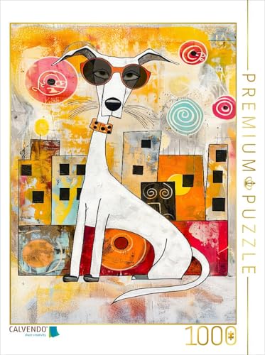 CALVENDO Puzzle Pop-Art Hund in leuchtenden Farben | 1000 Teile Lege-Größe 48 x 64 cm Foto-Puzzle für glückliche Stunden von CALVENDO