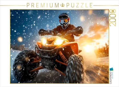 CALVENDO Puzzle Quadfahren auf der Schneepiste | 2000 Teile Lege-Größe 90 x 67 cm Foto-Puzzle für glückliche Stunden von CALVENDO