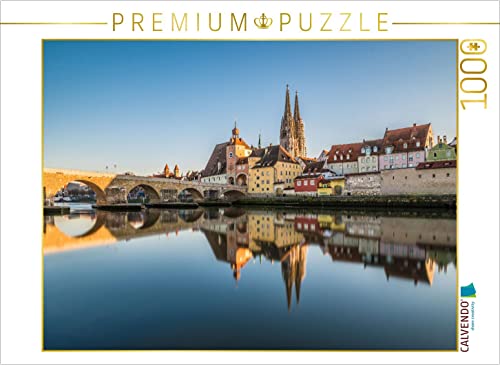 CALVENDO Puzzle Regensburg, kunstvoll in Szene gesetzt 1000 Teile Lege-Größe 64 x 48 cm Foto-Puzzle Bild von LichtundSchattenManufaktur von CALVENDO