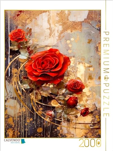 CALVENDO Puzzle Rote Rosen | 2000 Teile Lege-Größe 67 x 90 cm Foto-Puzzle für glückliche Stunden von CALVENDO