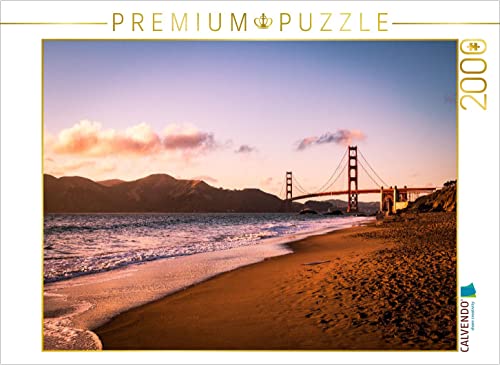 CALVENDO Puzzle San Francisco - Sonnenuntergang an der Golden Gate Bridge 2000 Teile Lege-Größe 90 x 67 cm Foto-Puzzle Bild von Dennis Westermann von CALVENDO