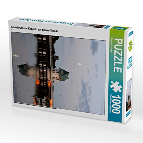 CALVENDO Puzzle Schleibrücke in Kappeln zur blauen Stunde 1000 Teile Puzzle hoch | 1000 Teile Lege-Größe 48 x 64 cm Foto-Puzzle für glückliche Stunden von CALVENDO