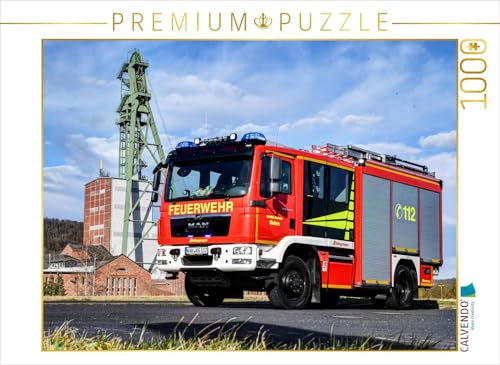 CALVENDO Puzzle Schlingmann HLF 10 - Freiwillige Feuerwehr Merkers 1000 Teile Lege-Größe 64 x 48 cm Foto-Puzzle Bild von M. Heinz von CALVENDO