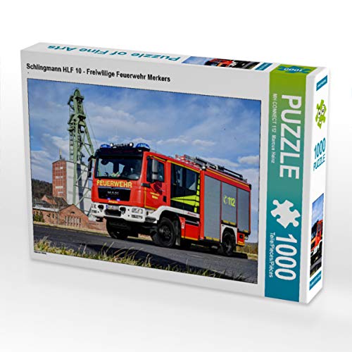 CALVENDO Puzzle Schlingmann HLF 10 - Freiwillige Feuerwehr Merkers 1000 Teile Lege-Größe 64 x 48 cm Foto-Puzzle Bild von M. Heinz von CALVENDO