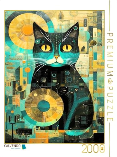 CALVENDO Puzzle Schwarzer Kater | 2000 Teile Lege-Größe 67 x 90 cm Foto-Puzzle für glückliche Stunden von CALVENDO