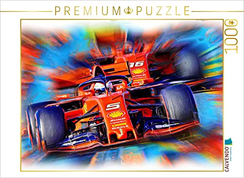 CALVENDO Puzzle Sebastian Vettel und Sein Teamkollege Charles Leclerc 1000 Teile Puzzle quer | 1000 Teile Lege-Größe 64 x 48 cm Foto-Puzzle für glückliche Stunden von CALVENDO