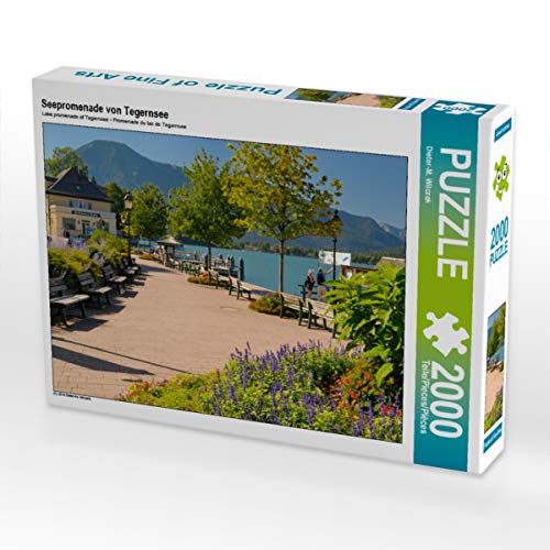 CALVENDO Puzzle Seepromenade von Tegernsee 2000 Teile Lege-Größe 90 x 67 cm Foto-Puzzle Bild von Dieter Wilczek von CALVENDO