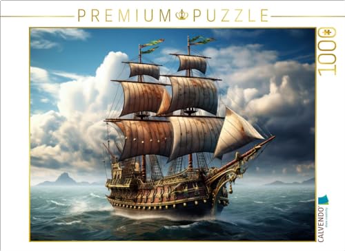 CALVENDO Puzzle Segelschiff auf dem Meer | 1000 Teile Lege-Größe 64 x 48 cm Foto-Puzzle für glückliche Stunden von CALVENDO