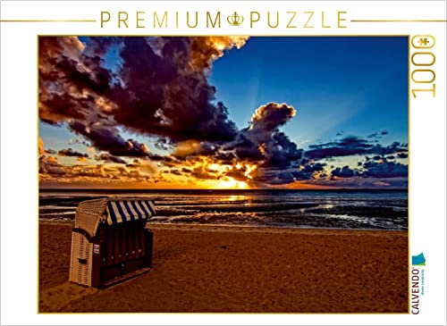 CALVENDO Puzzle Sonnenuntergänge, an der Nordseeküste vor Cuxhaven 1000 Teile Lege-Größe 64 x 48 cm Foto-Puzzle Bild von Detlef Thiemann von CALVENDO