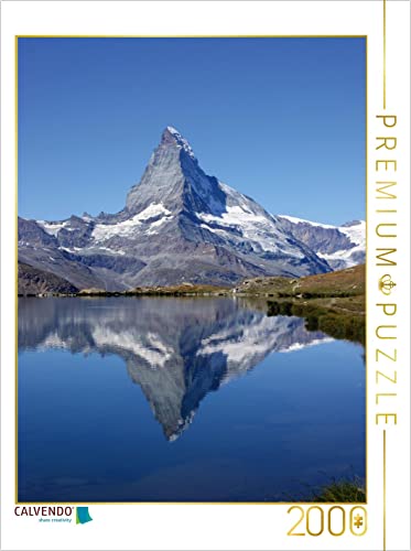 CALVENDO Puzzle Spieglein, Spieglein das doppelte Matterhorn 2000 Teile Puzzle hoch | 2000 Teile Lege-Größe 67 x 90 cm Foto-Puzzle für glückliche Stunden von CALVENDO