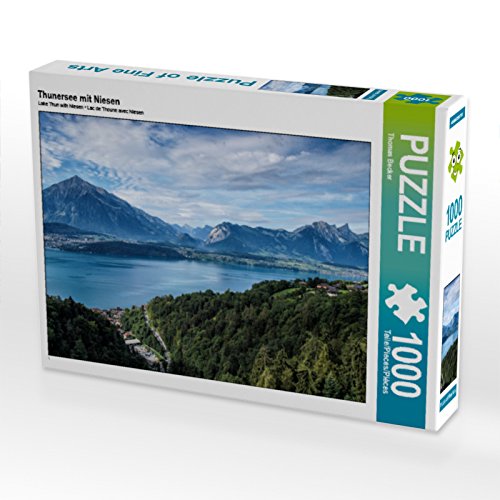 CALVENDO Puzzle Thunersee mit Niesen 1000 Teile Puzzle quer | 1000 Teile Lege-Größe 64 x 48 cm Foto-Puzzle für glückliche Stunden von CALVENDO