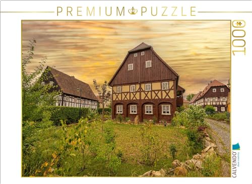 CALVENDO Puzzle Umgebindehaus in Großschönau (1352 gegründet). | 1000 Teile Lege-Größe 64 x 48 cm Foto-Puzzle für glückliche Stunden von CALVENDO