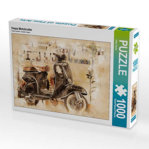 CALVENDO Puzzle Vespa Mototrroller 1000 Teile Lege-Größe 64 x 48 cm Foto-Puzzle Bild von Peter Roder von CALVENDO