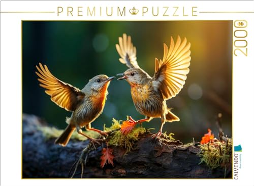 CALVENDO Puzzle Vögel, EIN grandioser Goldener Oktober | Lege-Größe cm Foto-Puzzle für glückliche Stunden von CALVENDO