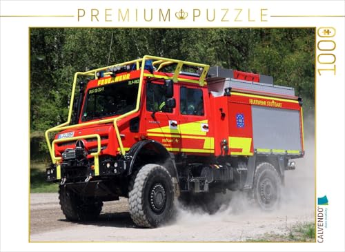 CALVENDO Puzzle Waldbrand Tanklöschfahrzeug U 5023, Baujahr 2023 | Lege-Größe cm Foto-Puzzle für glückliche Stunden von CALVENDO