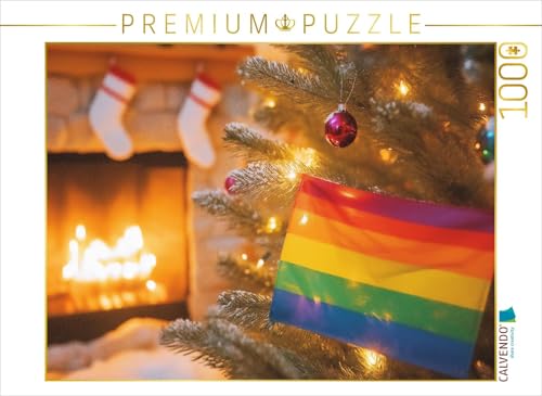 CALVENDO Puzzle Weihnachts-Pride - LGBTQ+ Stolz und Regenbogenfarben in der festlichen Jahreszeit | 1000 Teile Lege-Größe 64 x 48 cm Foto-Puzzle für glückliche Stunden von CALVENDO