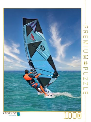 CALVENDO Puzzle Windsurfen - eins Werden mit dem Board | 1000 Teile Lege-Größe 48 x 64 cm Foto-Puzzle für glückliche Stunden von CALVENDO