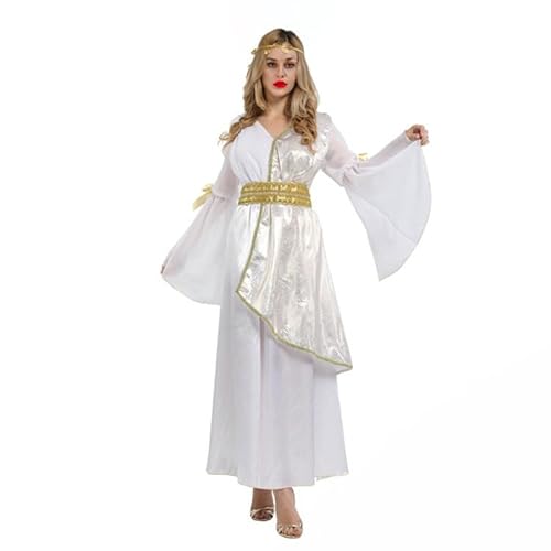 CAMDOM Damen Griechische Göttin Kleid Halloween Prinzessin Athena Kleid Cosplay Retro Palast Kostüm von CAMDOM