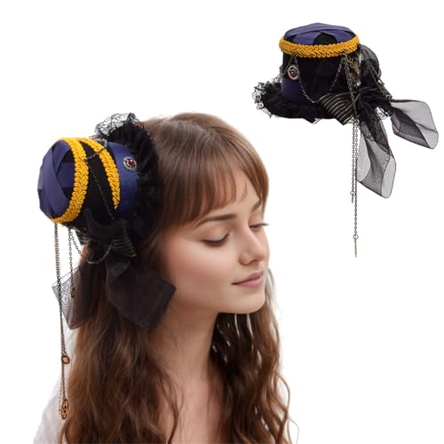 CAMDOM Viktorianischer Steampunk-Mini-Hut Haarspange Gothic Lolita Vintage Haarschmuck Cosplay Party Dekor CAMDOM Viktorianischer Steampunk-Mini-Hut Haarspange Gothic Lolita Vintage Haarschmuck Cosplay Party Dekor von CAMDOM