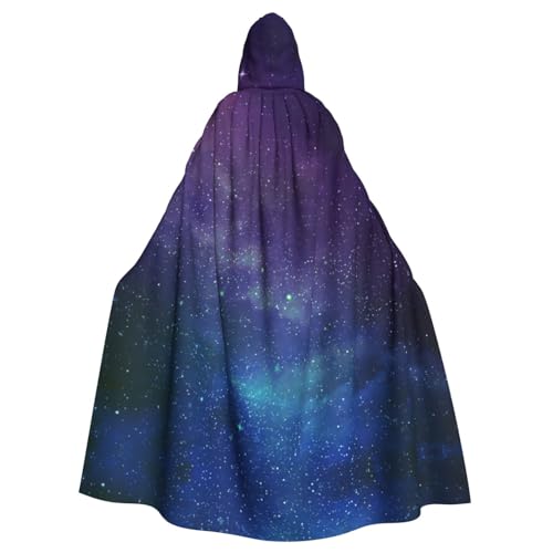 Universe with Stars Galaxy Interstellar Print Cloak Medieval Renaissance Hooded Cape Uni Got Cosplay Hooded Cloak Costumes von CAMUO