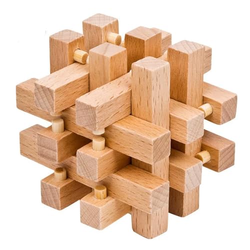 Holzpuzzle Spielzeug Montage Tiermodell für Kinder Erwachsene Teenager Geschenk Kong Ming Luban Schloss Handgefertigt Holzspielzeug Intellektuelles Spiel von CANGQIONG