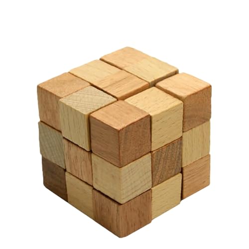 Holzpuzzle Spielzeug Montage Tiermodell für Kinder Erwachsene Teenager Geschenk Kong Ming Luban Schloss Handgefertigt Holzspielzeug Intellektuelles Spiel von CANGQIONG