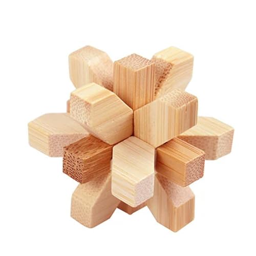 Kinder Bambus Kong Ming Luban Lock Kinder Erwachsenenspielzeug 3D handgemachte Mathe Puzzles Denksportaufgaben P?dagogisches Fingerspielzeug Geburtstagsgeschenke von CANGQIONG