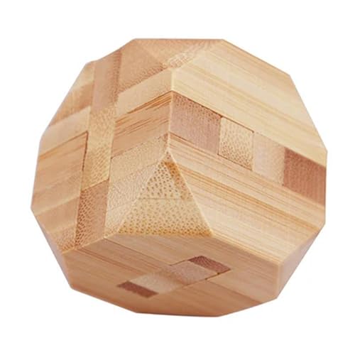 Würfel Magic Ball Gehirn Teaser Intellektuelles Montagespielzeug für Kinder Geschenk Holz 3D Puzzle Spiele Kong Ming Luban Lock Aktivit?tsspielzeug von CANGQIONG