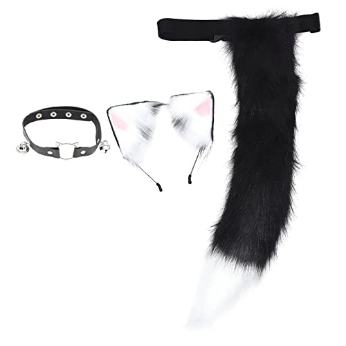 CANIGHT 1 Satz Wolfs Ohren Stirnband Fuchs Wolf Ohren Stirnband Glockenkragen Haarband Mit Tierohren Fuchs-ohr-stirnband Fursuit Haarreif Aus Kunstpelz Halloweenkostüm Nachahmung Fuchspelz von CANIGHT