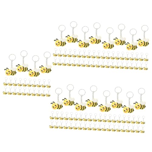 CANIGHT 120 Stk Biene Schlüsselanhänger Auto Bienen-gastgeschenke Lecker Bienen-anhänger Pvc-cartoon-bienen-schlüsselanhänger Schlüsselanhänger-dekor Favorisieren Schlüsselbund Fob Metall von CANIGHT