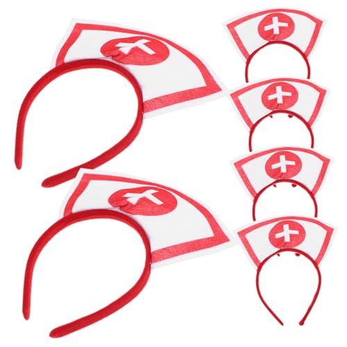 CANIGHT 6 Teiliges Halloween Krankenschwester Stirnband Set Kostümzubehör Mit Kreuzdesign Für Cosplay Und Party Requisiten von CANIGHT