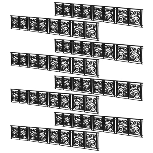 CANIGHT 8 Stück Solarleuchten Für Tor Schwarze Zaunleuchten Solarbetrieben Abs Weißer Zaun von CANIGHT