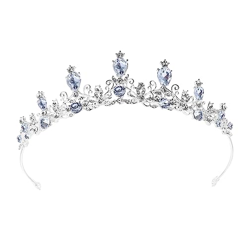 CANIGHT Brautkrone Aus Strass Brautkronen Kronen Tiara Für Frauen Barocke Königin Prinzessin Tiara Stirnband Haarschmuck Glänzende Strasskronen Geburtstagskronen Für Frauen Legierung Weiß von CANIGHT