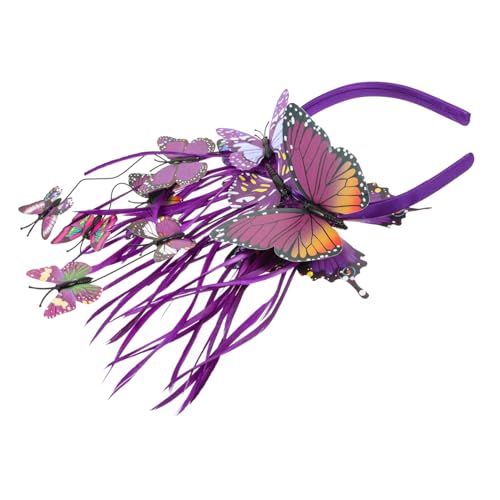 CANIGHT Schmetterlings Stirnband Für Damen Eleganter Schmetterlings Fascinator Teeparty Kopfschmuck Und Haar Accessoire Für Abschlussball Und Junggesellinnenabschied Ideal Für von CANIGHT