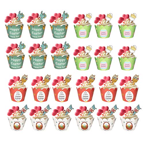 CANNXI Geburtstagstortenaufsatz, 1 Set Oster-Cupcake-Topper, Party-Dekoration, Gastgeschenke, Kuchen-Backdekoration von CANNXI