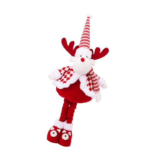 CANNXI Home Decors Weihnachtsmann Schneemann Hirsch Plüschfigur Puppen Dehnbar Lange Bein Figur Spielzeug Weihnachten Deko Ornament von CANNXI