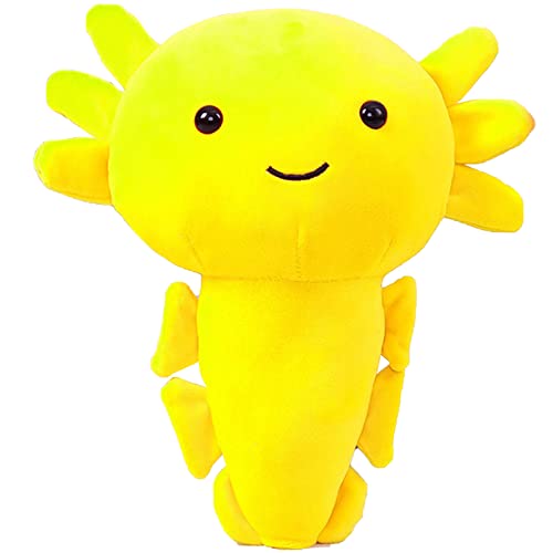 CAOMEI Axolotl Plüschtier, -20cm?7,8Zoll ?/ 30cm?11,8Zoll ?Axolotl Kuscheltier Kawaii Axolotl Plüschpuppe für Kindergeschenke (30cm-gelb) von CAOMEI