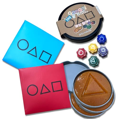 CAPICO Koreanisches Gonggi und Ddakji Spiel Set mit 3 Dalgona Keksen aus Karamell CAPICO Koreanisches Gonggi und Ddakji Spiel Set mit 3 Dalgona Keksen aus Karamell von CAPICO