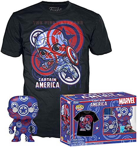 CAPTAIN AMERICA Marvel Patriotic Age (Art Series) - Pop! & Tee Männer Funko Pop! Standard L von CAPTAIN AMERICA