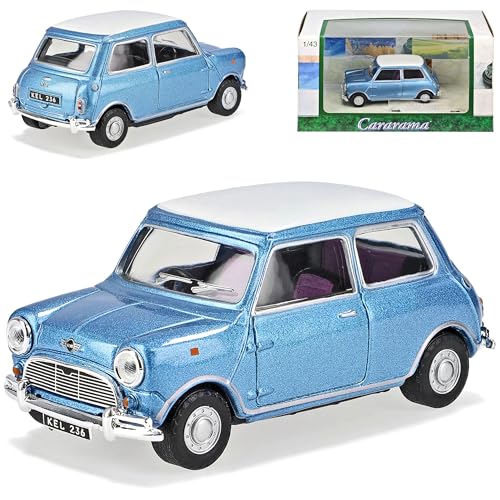 CARARAMA Mini Cooper Ur Mini Altes Modell Blau Neu 1/43 Modellauto Modell Auto von CARARAMA