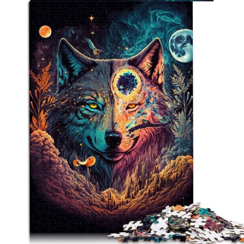 1000 Teile Kartonpuzzle HighFlying Wolf Puzzle für Erwachsene Holzpuzzle Wohnkultur (Größe 50x75cm) von CARGIS