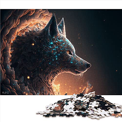 1000 Teile Kartonpuzzle Tier Wolf Puzzles für Erwachsene Puzzle Kartonpuzzle Spielzeug Intellektuelles Spiel (Größe 26x38cm) von CARGIS