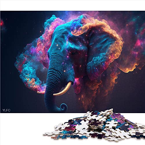 1000 Teile Puzzle Elefant Puzzles für Erwachsene Holzpuzzle Dekomprimierendes intellektuelles Lernspielzeug (Größe 50x75cm) von Toolo