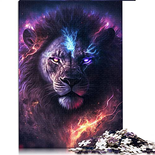 1000 Teile Puzzle Galaxy Storm Lion Puzzles für Erwachsene Papppuzzles Tolle Geschenke für Weihnachten (Größe 26x38cm) von CARGIS