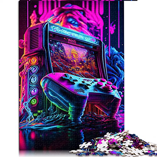 1000 Teile Puzzle Gaming Neon Puzzle für Erwachsene Holzpuzzle Puzzles für Kindergeschenke (Größe 50x75cm) von CARGIS