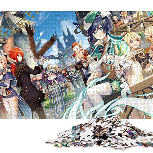 1000 Teile Puzzle Genshin Impact Saccharose Puzzles für Erwachsene Puzzle Holzpuzzle Tolles Geschenk für Erwachsene (Größe 50x75cm) von CARGIS